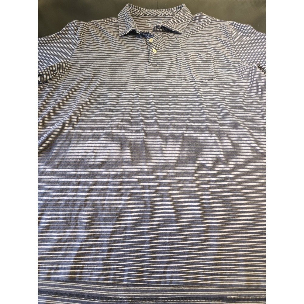 Peter Millar "Seaside" Striped Pocket Polo XL‎ (Style MS19K77P)